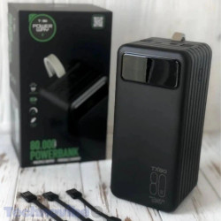 Power Bank TX80 80000 mAh | Повербанк із швидкою зарядкою QC 3.0 | Внешний аккумулятор для ноутбука/телефона