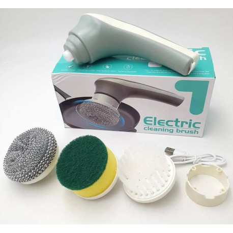 Універсальна акумуляторна щітка для чищення з насадками Electric Cleaning Brush