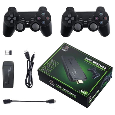 Бездротова ігрова HDMI приставка з 2 геймпадами Game Stick Lite M8 64G 4k Ultra HD