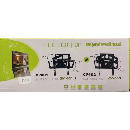 Кріплення для телевізора настінне поворотне висувне Flat TV Panel Wall Mount СР402 26"- 56" до 50 кг