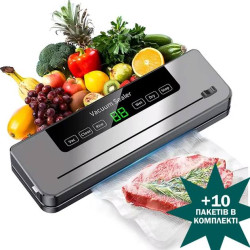 Вакууматор для продуктів (сухих та вологих) + 10 пакетив у подарунок